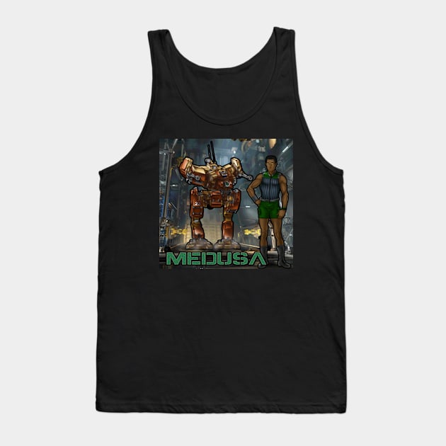 Medusa and his LCT-1V Locust scout mech Tank Top by Oswald's Oddities